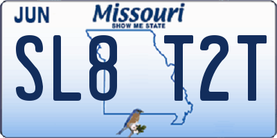 MO license plate SL8T2T