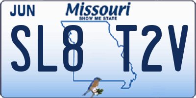 MO license plate SL8T2V