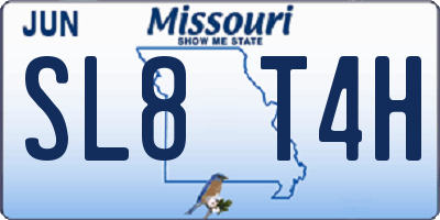 MO license plate SL8T4H