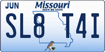 MO license plate SL8T4I