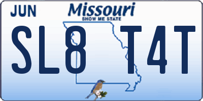 MO license plate SL8T4T
