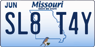 MO license plate SL8T4Y