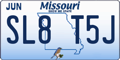 MO license plate SL8T5J