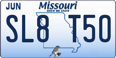 MO license plate SL8T5O