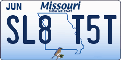 MO license plate SL8T5T