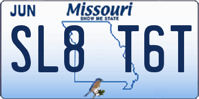 MO license plate SL8T6T