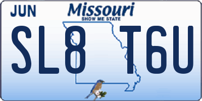 MO license plate SL8T6U