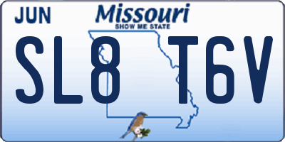 MO license plate SL8T6V