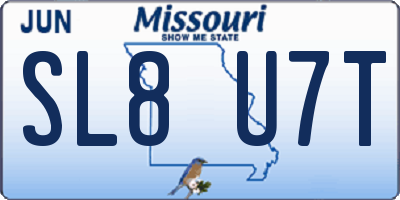 MO license plate SL8U7T