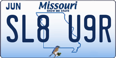 MO license plate SL8U9R