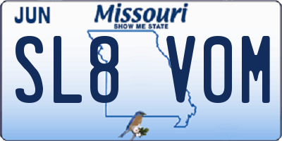 MO license plate SL8V0M