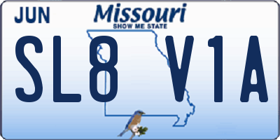 MO license plate SL8V1A