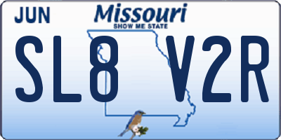MO license plate SL8V2R
