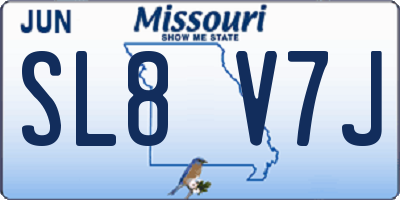 MO license plate SL8V7J