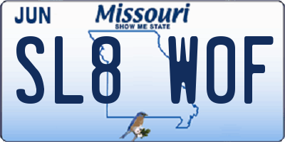 MO license plate SL8W0F