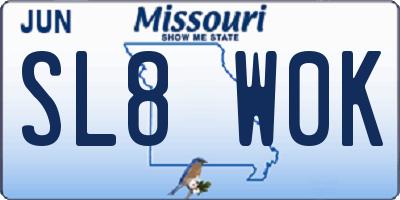 MO license plate SL8W0K