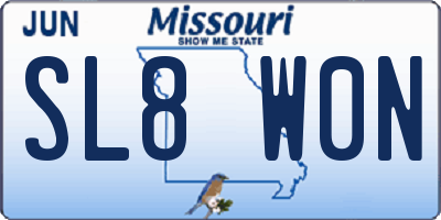 MO license plate SL8W0N