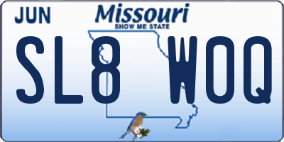 MO license plate SL8W0Q