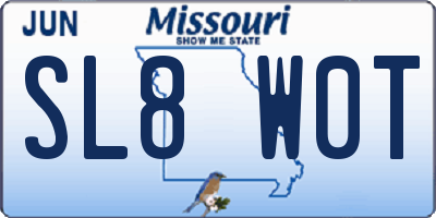 MO license plate SL8W0T