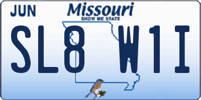 MO license plate SL8W1I