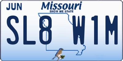 MO license plate SL8W1M