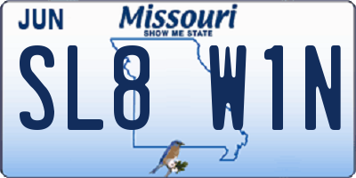 MO license plate SL8W1N