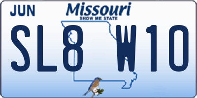 MO license plate SL8W1O