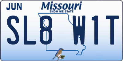 MO license plate SL8W1T