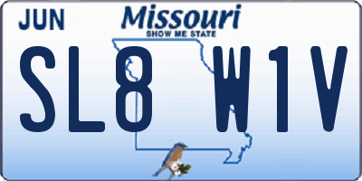 MO license plate SL8W1V