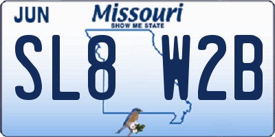 MO license plate SL8W2B