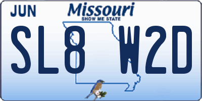 MO license plate SL8W2D