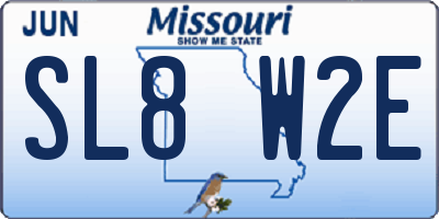 MO license plate SL8W2E