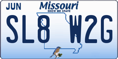 MO license plate SL8W2G