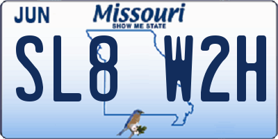 MO license plate SL8W2H