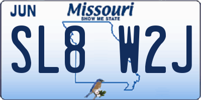 MO license plate SL8W2J