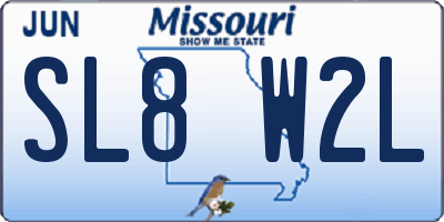 MO license plate SL8W2L