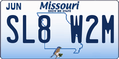 MO license plate SL8W2M