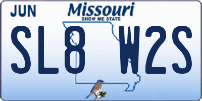 MO license plate SL8W2S