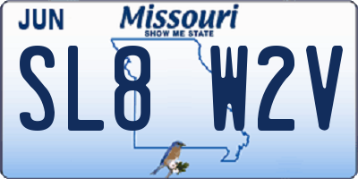 MO license plate SL8W2V