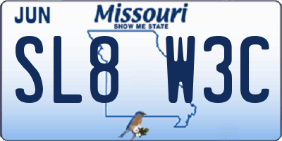 MO license plate SL8W3C