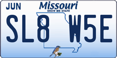 MO license plate SL8W5E
