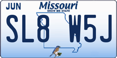 MO license plate SL8W5J