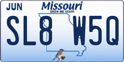 MO license plate SL8W5Q