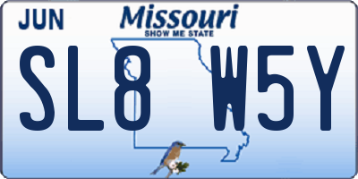 MO license plate SL8W5Y
