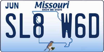 MO license plate SL8W6D