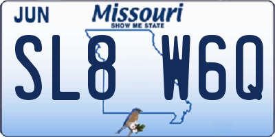 MO license plate SL8W6Q