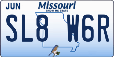 MO license plate SL8W6R