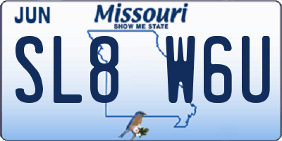 MO license plate SL8W6U