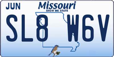 MO license plate SL8W6V