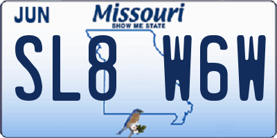 MO license plate SL8W6W